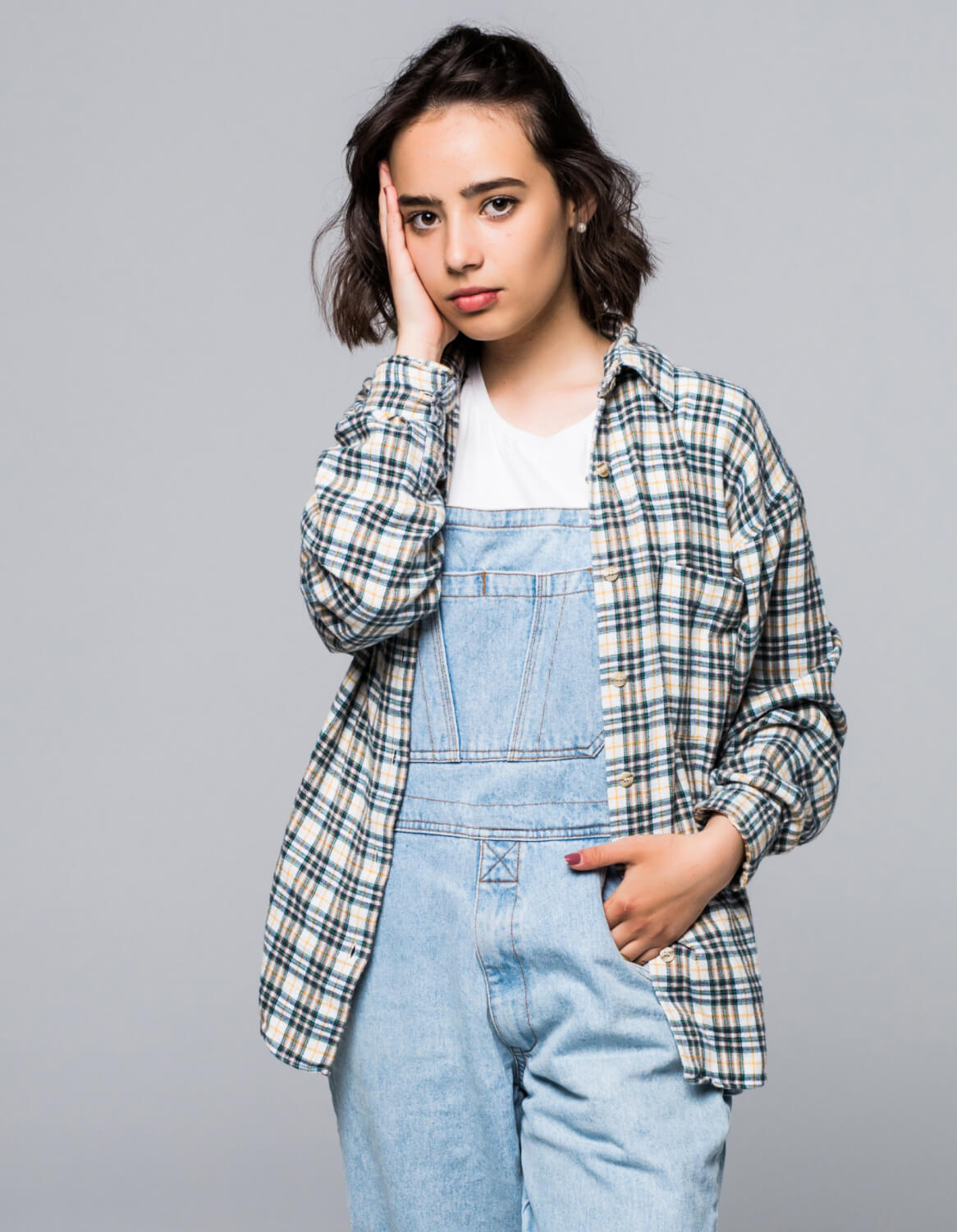 Denim jump suit